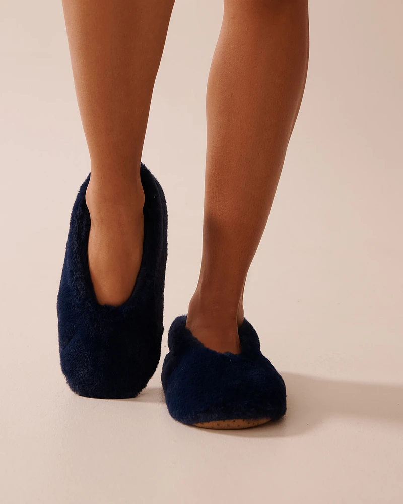 Faux Fur Slipper Socks