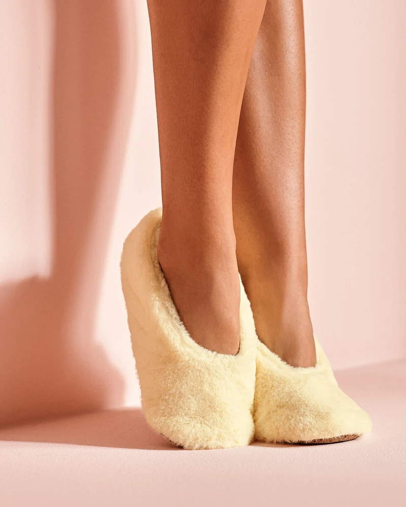 Faux Fur Slipper Socks
