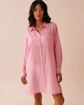 Chemise longue en coton