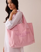 La Vie en Rose Beach Bag