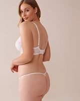 Soutien-gorge doublure légère résille brodée