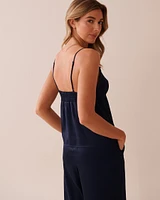 Camisole en satin à volants