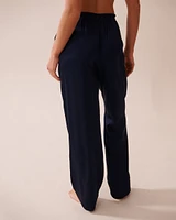 Pantalon en satin à volants