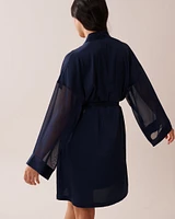 Chiffon and Satin Kimono