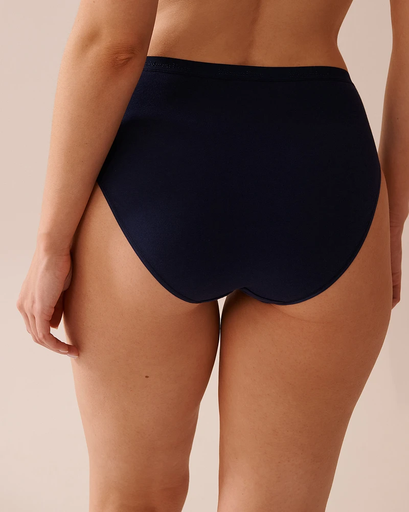 Culotte bikini taille haute coton