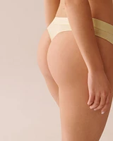 Cotton and Logo Elastic Band Thong Panty