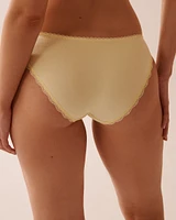 Cotton and Lace Detail Bikini Panty