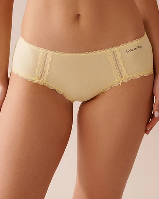 Cotton and Lace Detail Hiphugger Panty