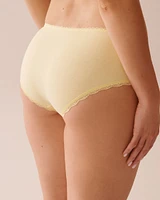 Cotton and Lace Detail Hiphugger Panty