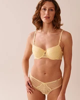 Culotte cheeky dentelle et résille point d'esprit