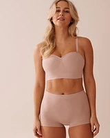 Seamless Fabric Ribbed High Waist Boyleg Panty