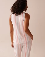 Multistripe Super Soft Button-down Cami