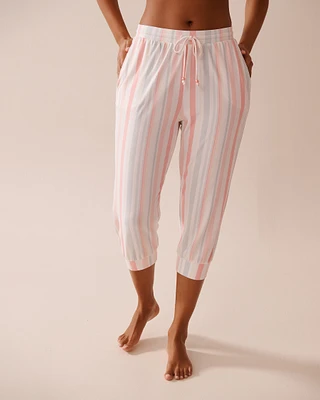 Multistripe Super Soft Pajama Capris