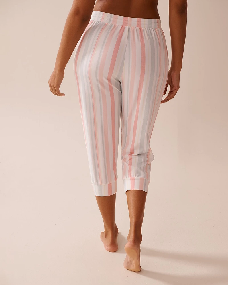 Multistripe Super Soft Pajama Capris