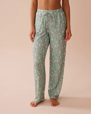 Rabbit & Strawberry Print Super Soft Pajama Pants