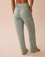 Rabbit & Strawberry Print Super Soft Pajama Pants