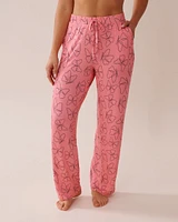 Pantalon de pyjama en jersey doux imprimé papillon