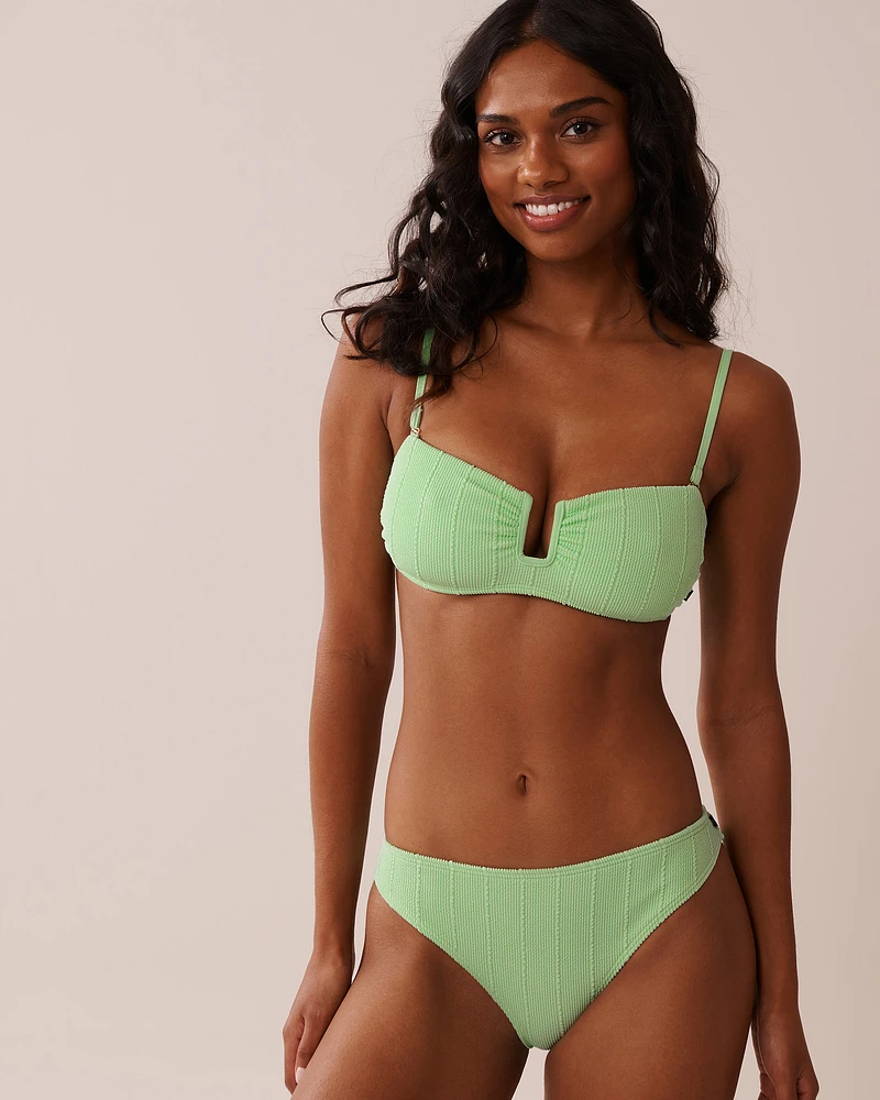 CITRUS Textured U-Wire Bandeau Bikini Top