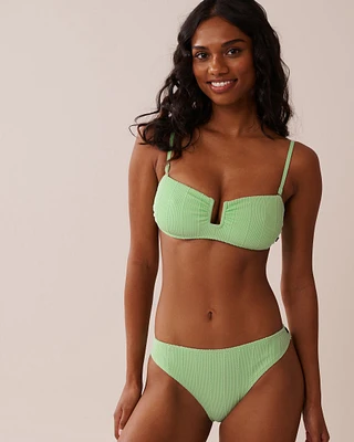 CITRUS Textured U-Wire Bandeau Bikini Top