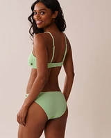 CITRUS Textured U-Wire Bandeau Bikini Top