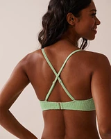 CITRUS Textured U-Wire Bandeau Bikini Top
