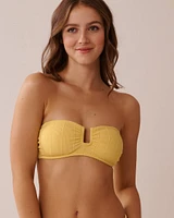 CITRUS Textured U-Wire Bandeau Bikini Top