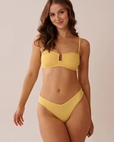 CITRUS Textured U-Wire Bandeau Bikini Top