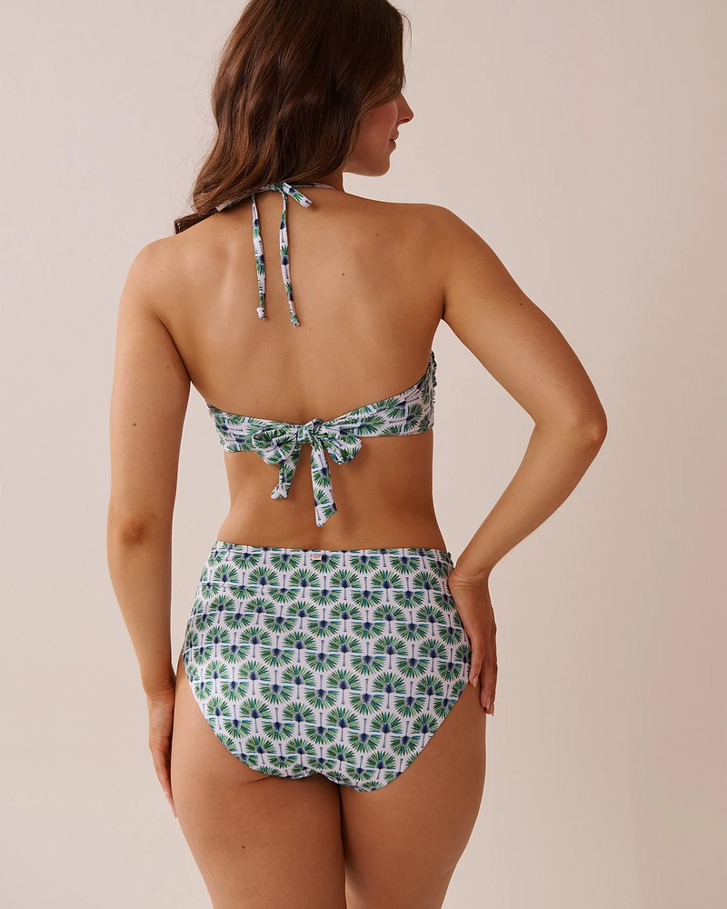 GEO PALM TREE Bandeau Bikini Top