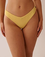 Bas de bikini tanga texturé CITRUS