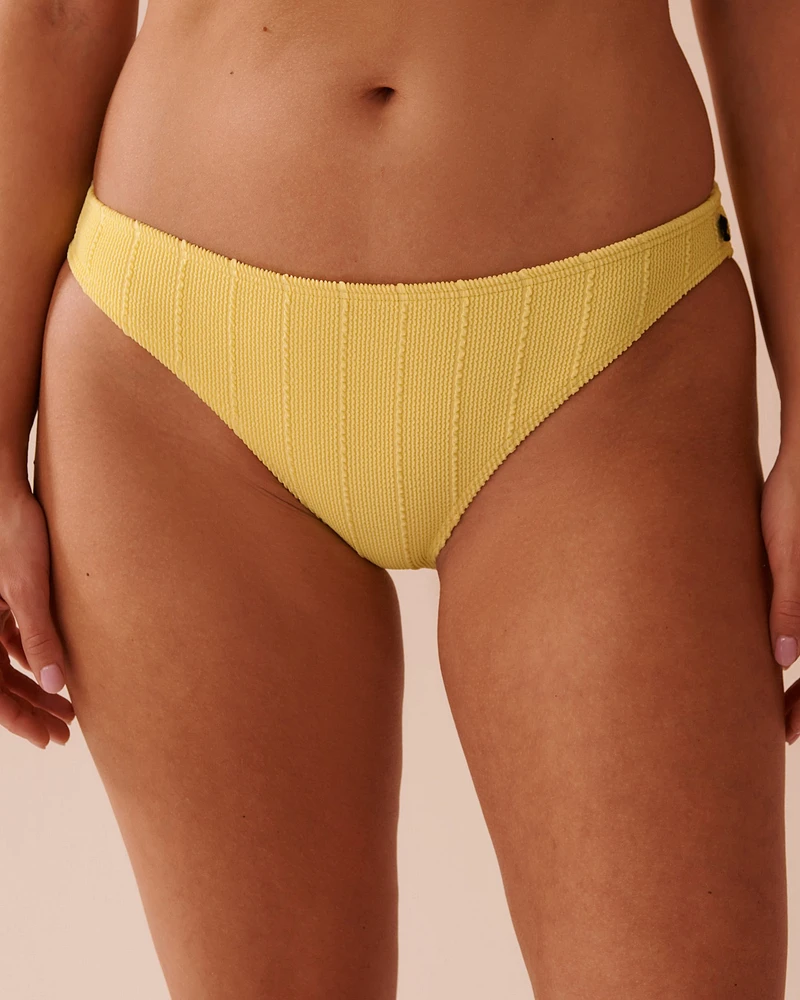 CITRUS Textured Low Waist Brazilian Bikini Bottom