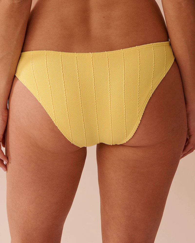 CITRUS Textured Low Waist Brazilian Bikini Bottom