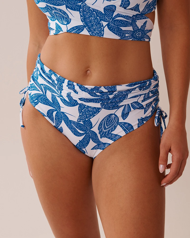 Bas de bikini taille haute plissée noué aux hanches MERMAID GARDEN