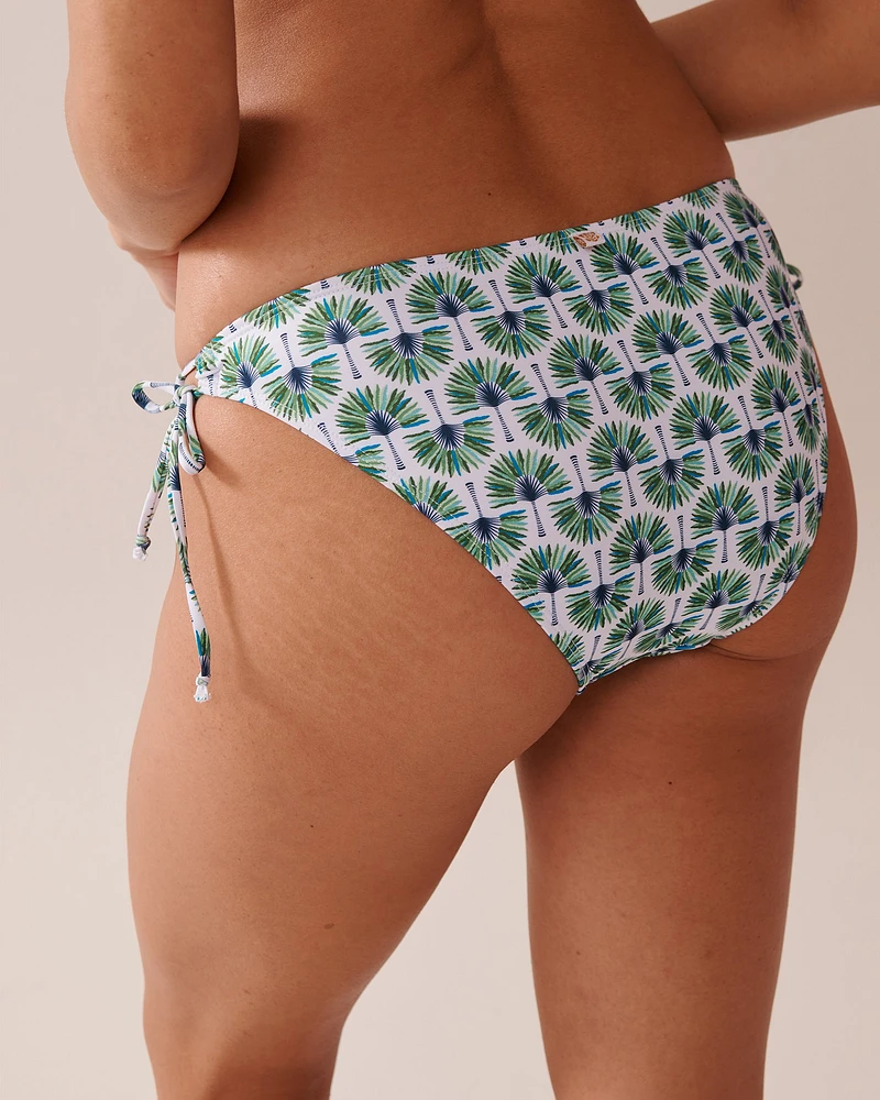 GEO PALM TREE Side Tie Brazilian Bikini Bottom