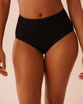 SOLID Ribbed High Waist Bikini Bottom