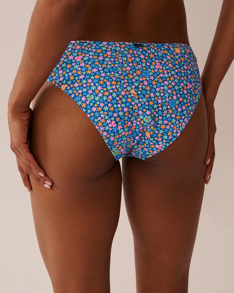 FLORAL PARTY Recycled Fibers V-cut Cheeky Bikini Bottom