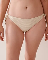 COCONUT MILK Crochet Side Tie Brazilian Bikini Bottom