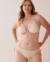 Bas de bikini brésilien noué aux hanches en crochet COCONUT MILK