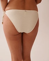 Bas de bikini brésilien noué aux hanches en crochet COCONUT MILK