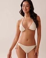 Bas de bikini brésilien noué aux hanches en crochet COCONUT MILK