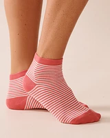 Finely Ribbed Striped Socks