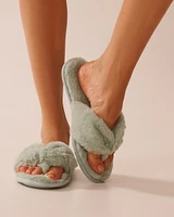 Faux Fur Flip-flop Slippers