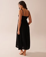 Smocked Bust Gauze Maxi Dress