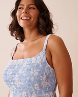 Robe maxi en gaze buste smock