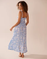 Robe maxi en gaze buste smock