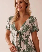 Robe manches courtes en crêpe