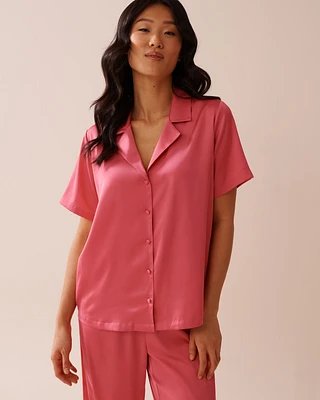 Chemisier manches courtes en satin