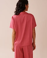 Chemisier manches courtes en satin