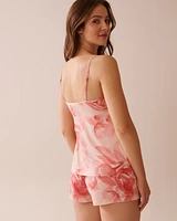 Camisole à fleurs en fibres recyclées