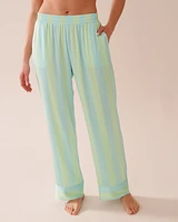 Ensemble pyjama rayé manches courtes en satin
