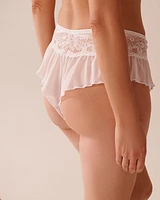 Ensemble 2 pièces en résille et dentelle florale